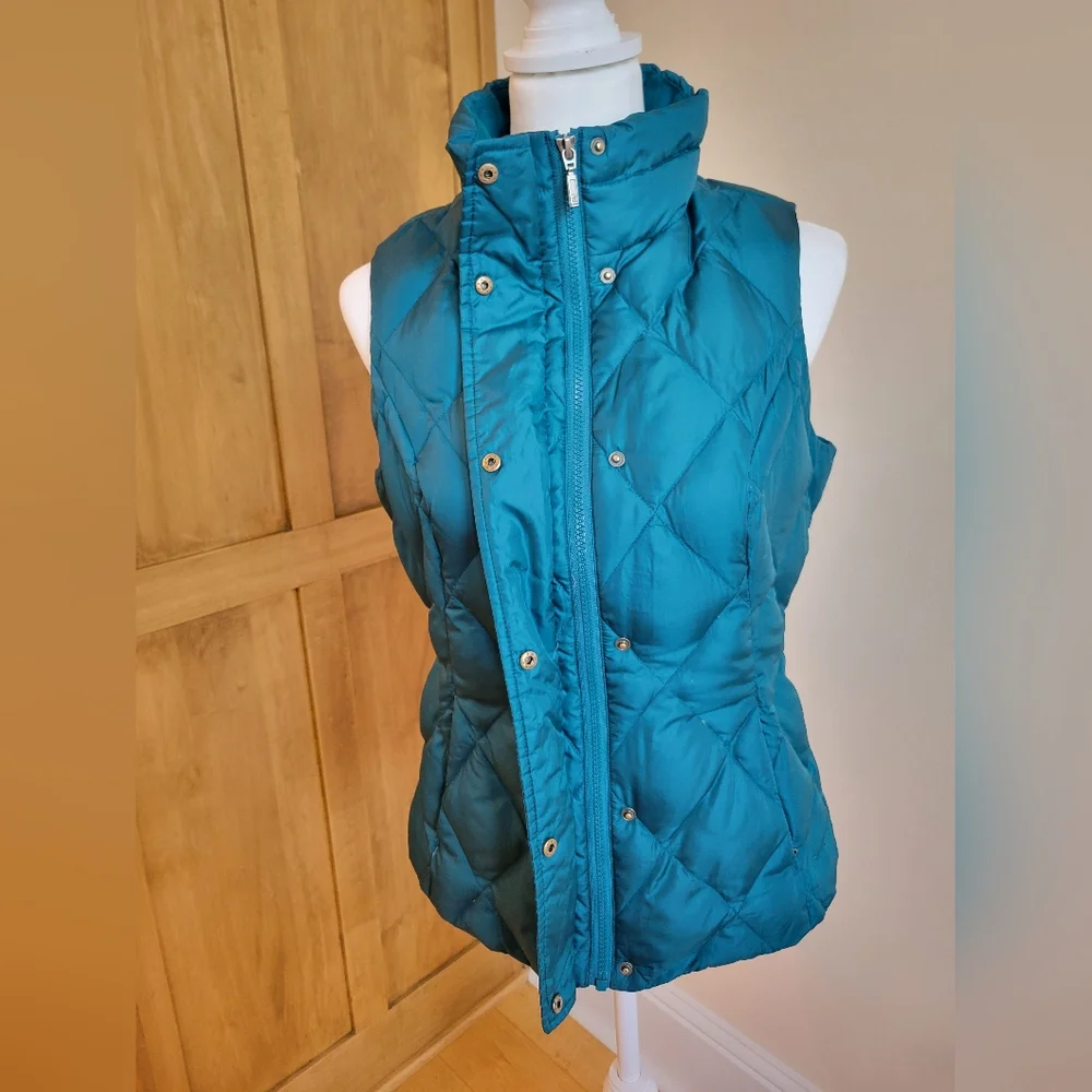 Eddie Bauer emerald Green down vest, Sleeveless, Women's Small - Picture 2 of 4